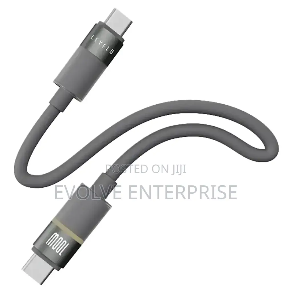 Levelo Luno 100w Silicone Led Cable Type-C to Type-C 1m