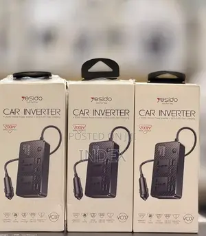 Yesido Car Charger Inverter 200w With 4 Ports Air Cooling