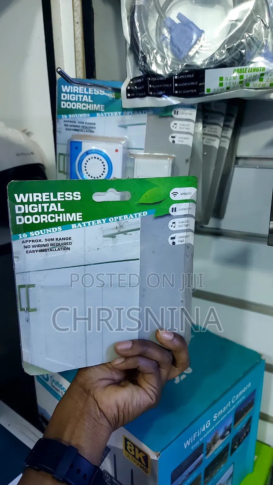 Wireless Digital Doorchime With 16 Sounds - Battery Operated Doorbell