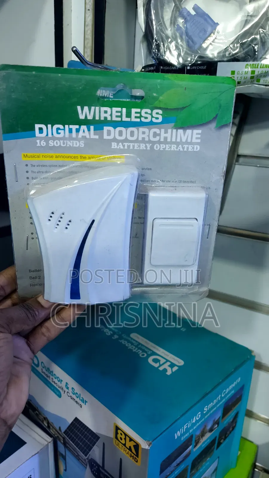 Wireless Digital Doorchime With 16 Sounds - Battery Operated Doorbell