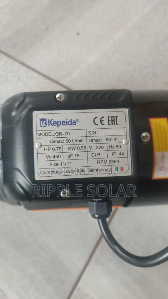550w Surface Water Pump 50m Head 3000l/H Ac 220v
