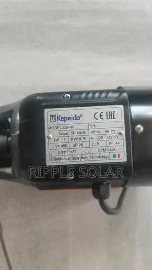 750w Surface Water Pump 60m Head 3000l/H Ac 220v