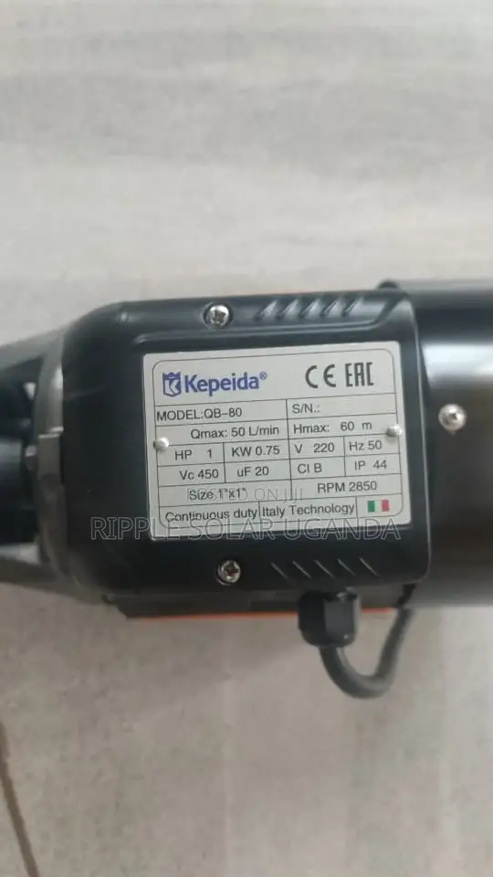 750w Surface Water Pump 60m Head 3000l/H Ac 220v
