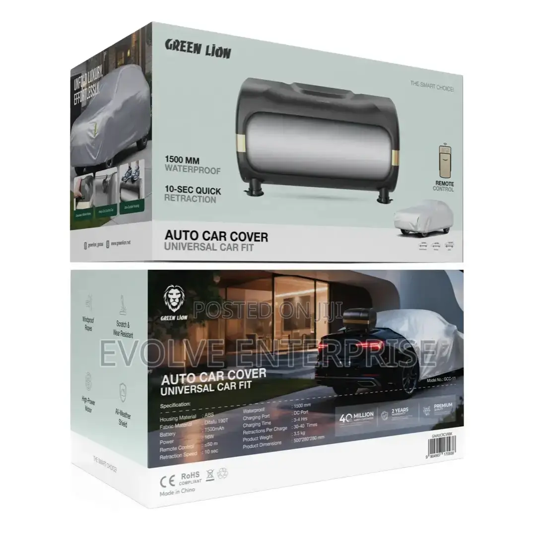 Green Lion Auto Car Cover With Remote Control