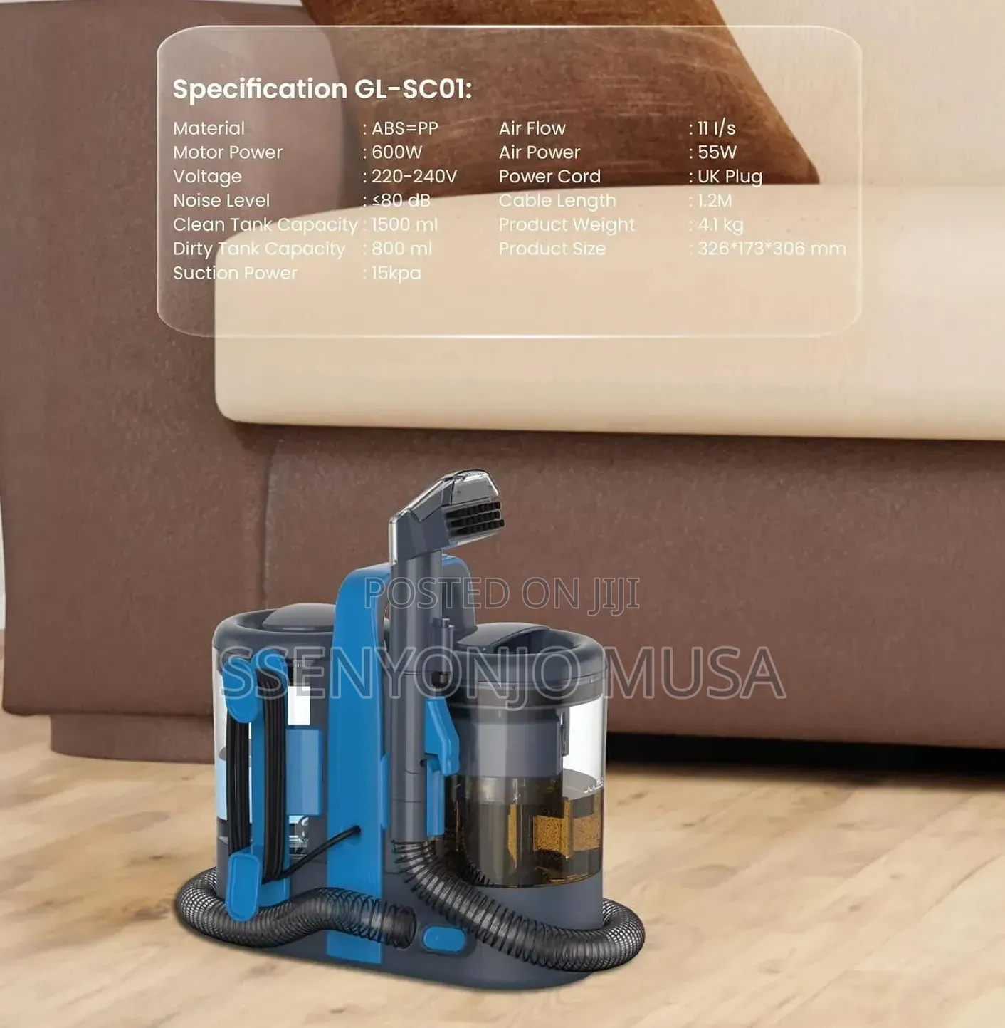 Green Lion Carpet Cleaner Pro 600w Portable Carpet Upholstery Cleaner