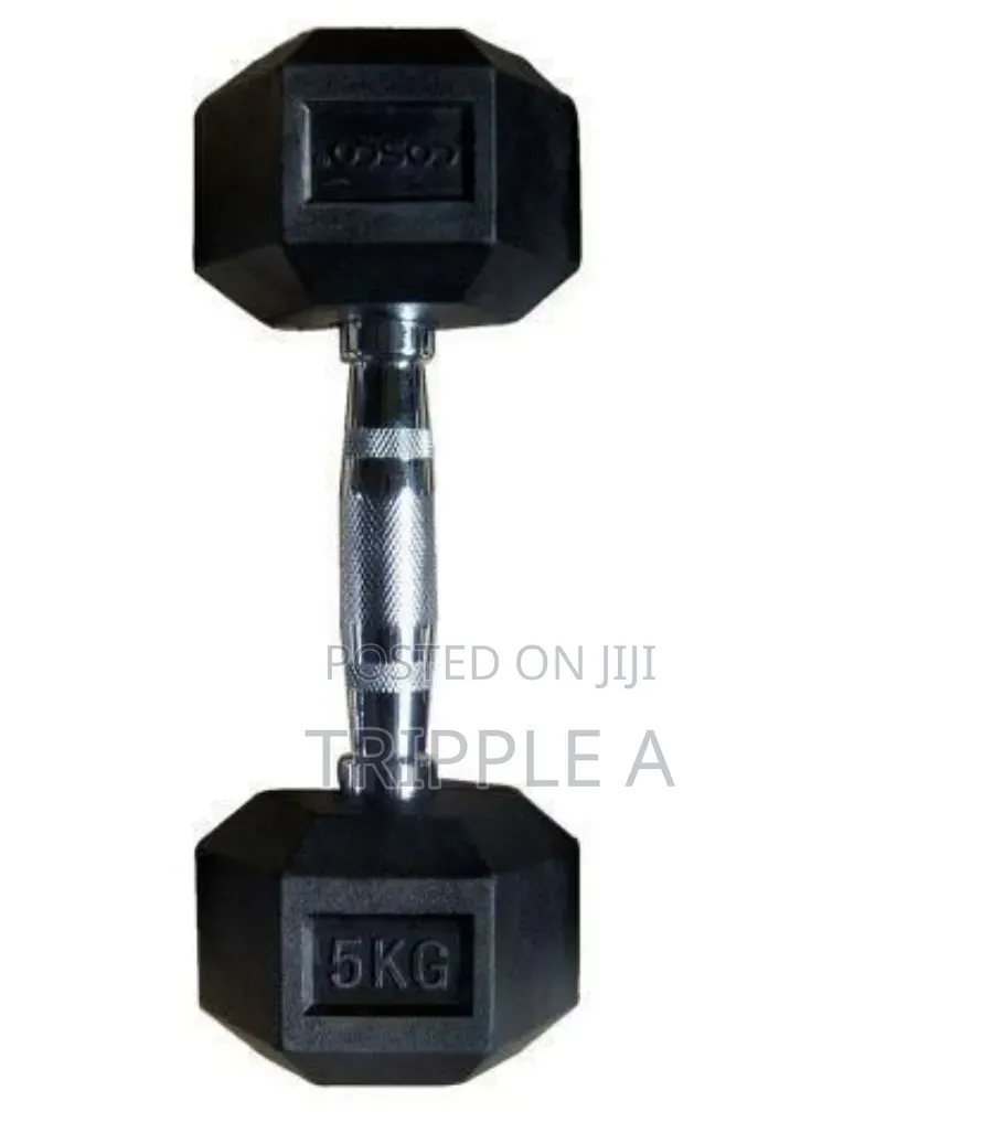 A Pair of 5kg Hex Dumbells
