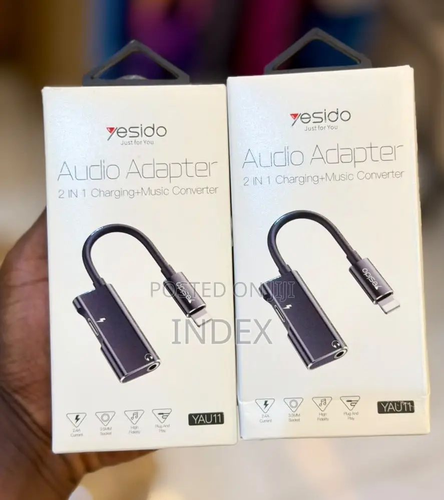 Yesido Yau11 2in1 Audio Adapter Convert for Lightning to Lightning