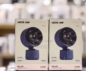 Green Lion Velar Desktop Fan Rechargeable – 5 Speed Levels 12 Hours Ba