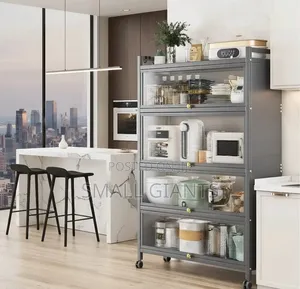5-Tier Kitchen Cupboard Wardrobe Storage Cabinet