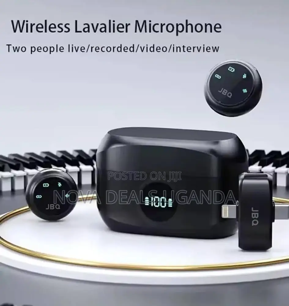 JBQ Sonic Air Wireless Lavalier Microphone With 20m Range, Dual Clipon