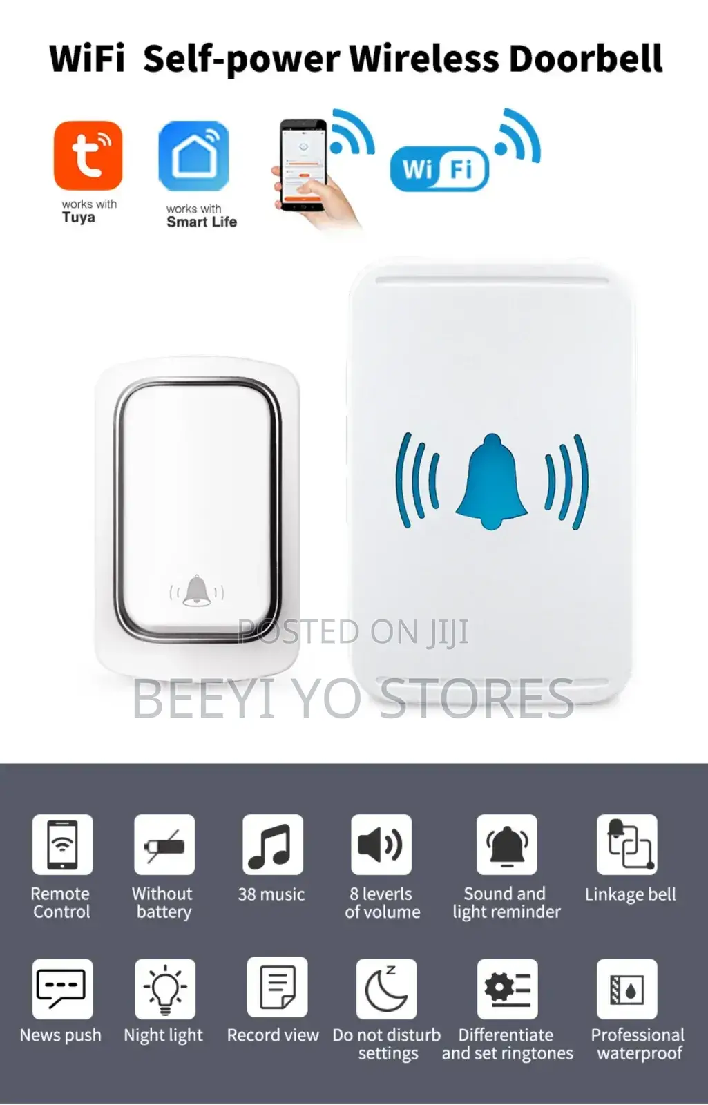 Classy Star Wireless Doorbell – Easy-Install Home Entry Alert