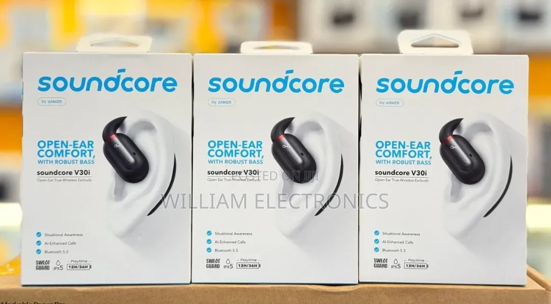 Anker Soundcore V30i Open Ear Earbuds - Black