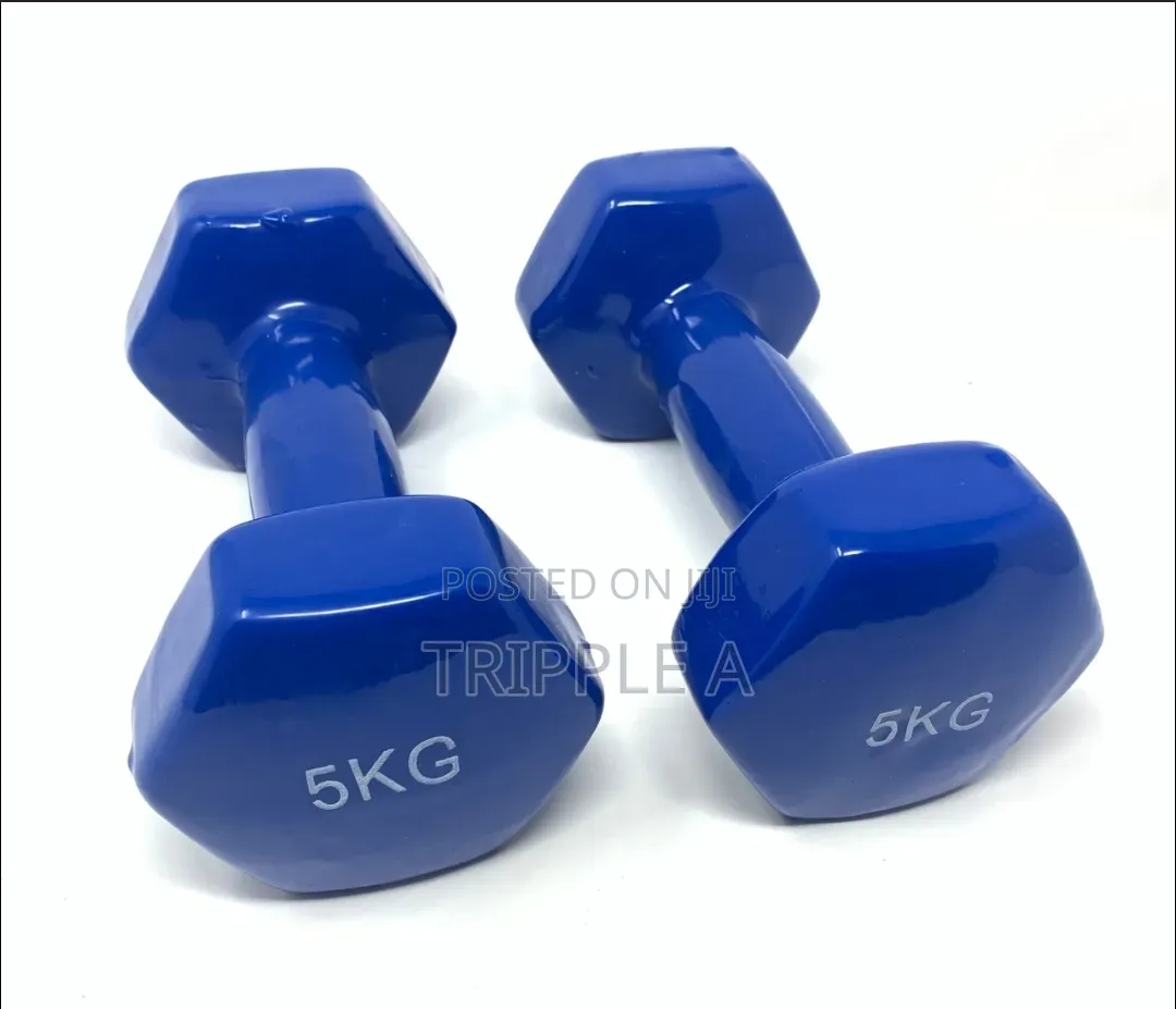 5kg 2 Pieces Double Dumbells Vinyl Blue