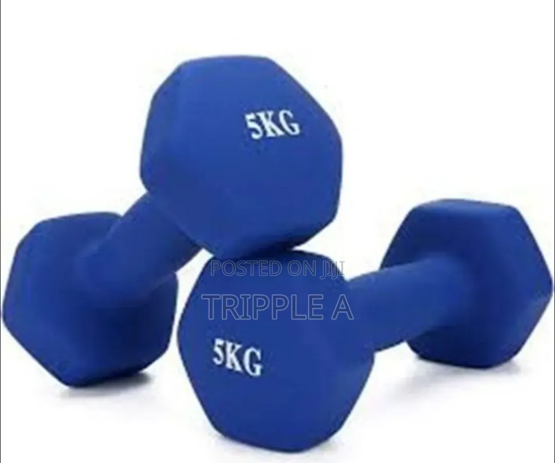 5kg 2 Pieces Double Dumbells Vinyl Blue