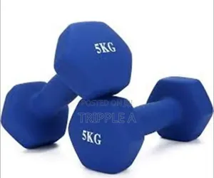 5kg 2 Pieces Double Dumbells Vinyl Blue