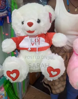 White and Pink Teddy Bear.