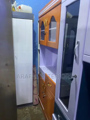 Bright Orange Kitchen/Shop Cabinet! 