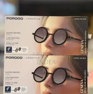 Porodo Lifestyle Geneva Round Frame Sunglasses Adjustable Brightness
