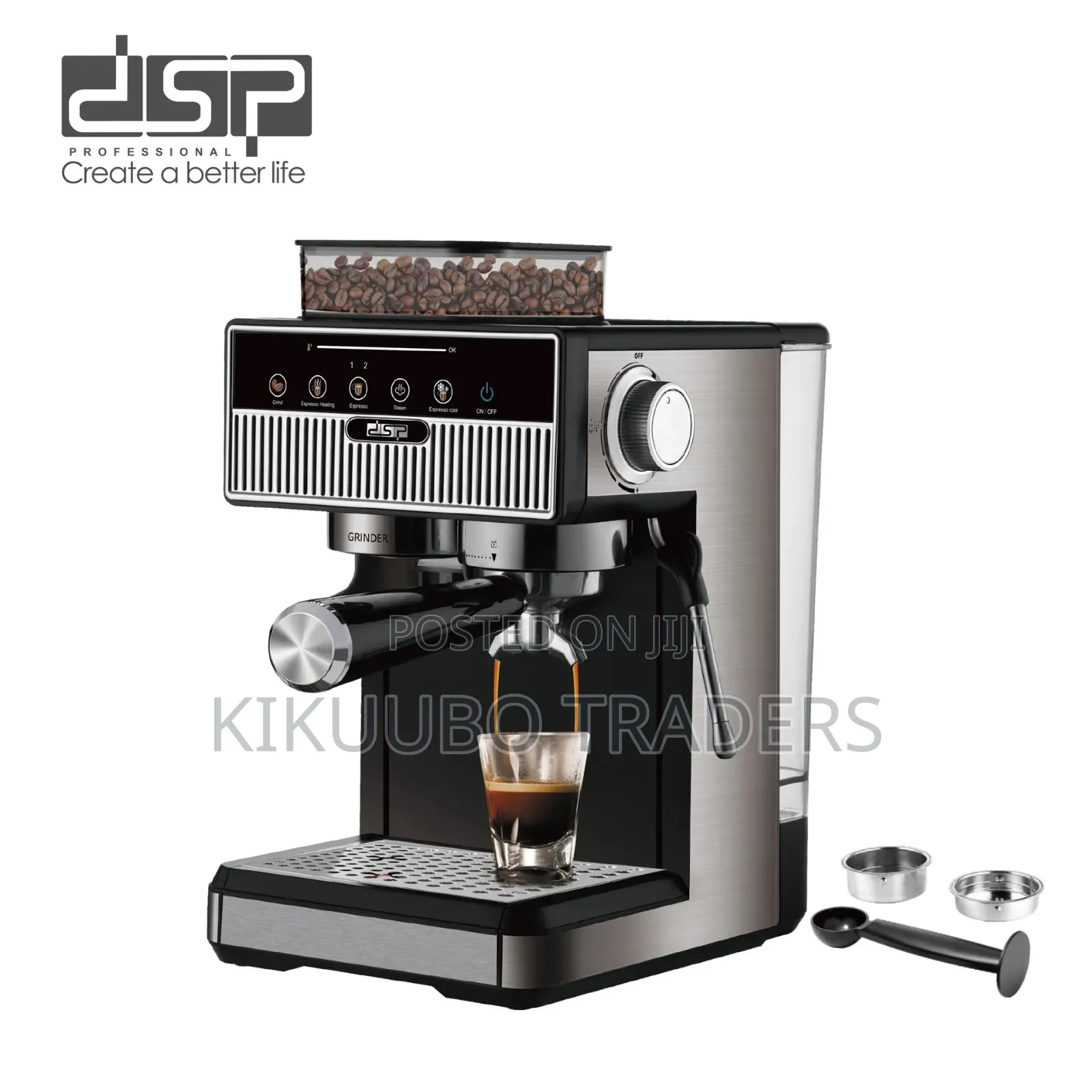Espresso Coffee Maker, Featuring 20-Bar Pressure