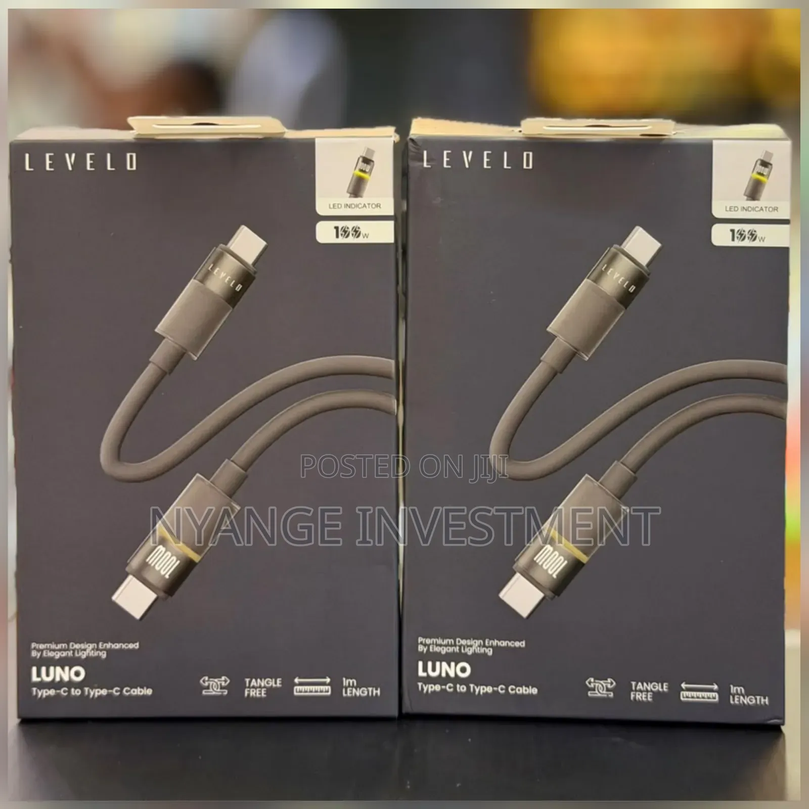 Levelo Luno 100w Silicone Led Cable Type-C to Type-C