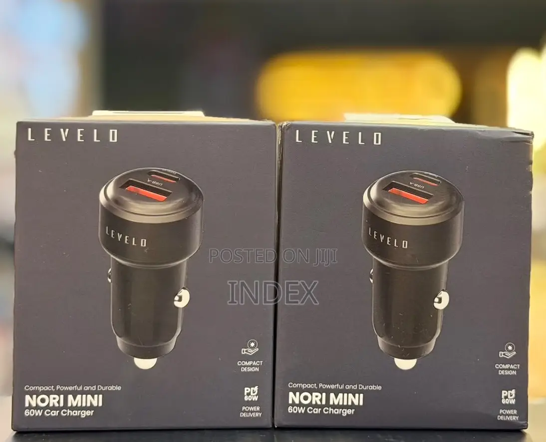 Levelo Nori Mini 60w Car Charger 1 Type-C 1 Usb-a Port