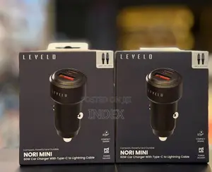 Levelo Nori Mini 60w Car Charger With Type C to Lightning Cable