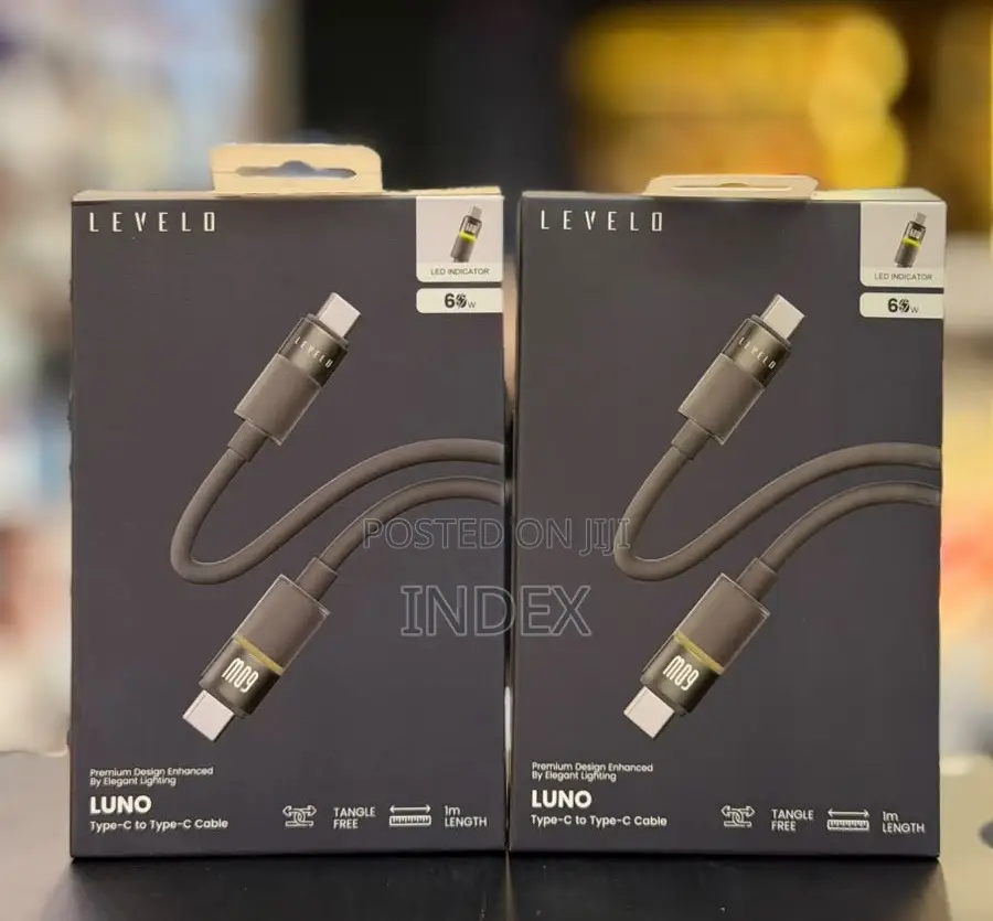 Levelo Luno Cable 60w Type-C to Type-C 1m / Led Indicator