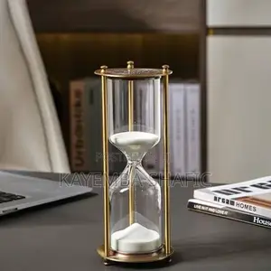 Vintage Metal Hourglass 30 Minute Sand Timer Brass Home Decor