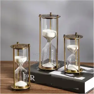 Vintage Metal Hourglass 30 Minute Sand Timer Brass Home Decor