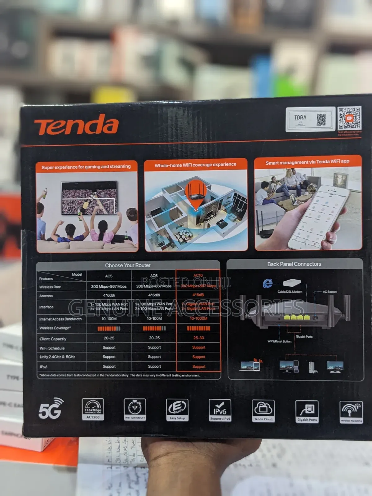 Tenda Ac1200 Mu-Mimo Dual Band Gigabite Wifi Router