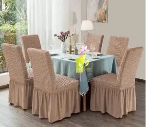 Dining Chair Covers Khaki 6 Seaters