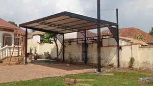 A Modern, Flat-Roof Steel Carport