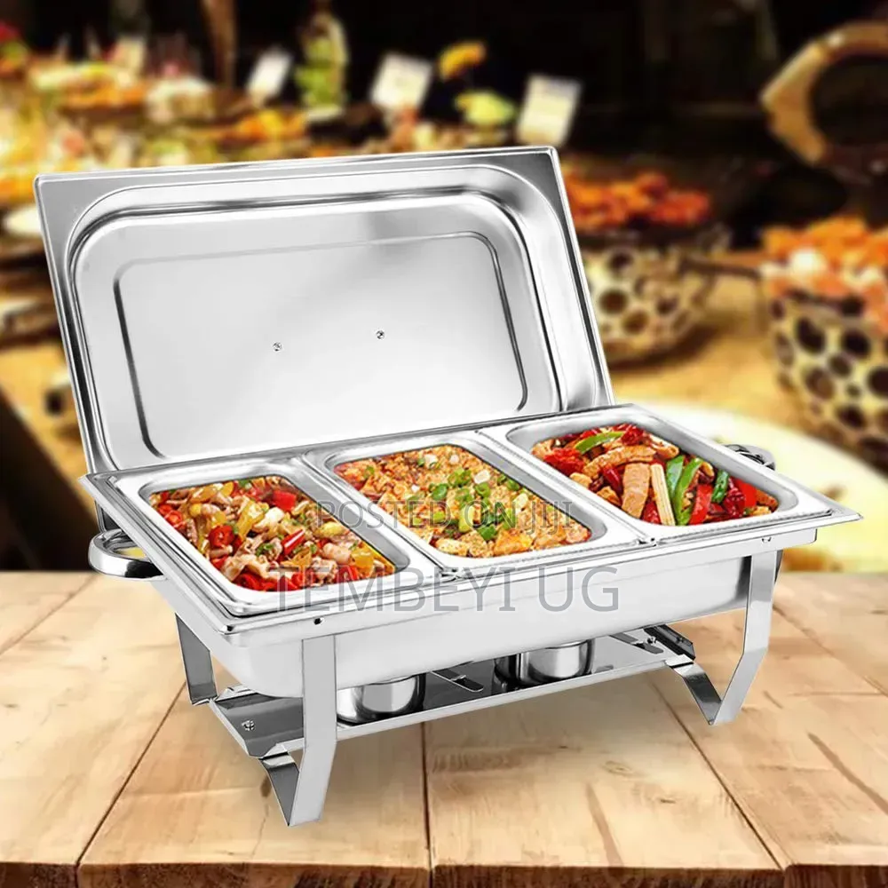 Chafing Dish Buffet 3in 1 Food Warmer Set With Lid and Fuel Container