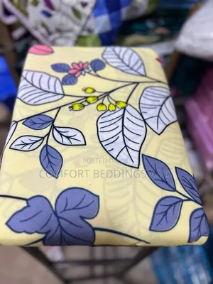 Simple Leafy Bedsheets 6*6 Purple