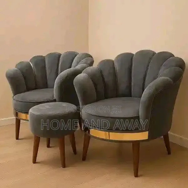A Pair of Accent Sofas Chairs + Ottoman in Any Colour From 1,500,000/-