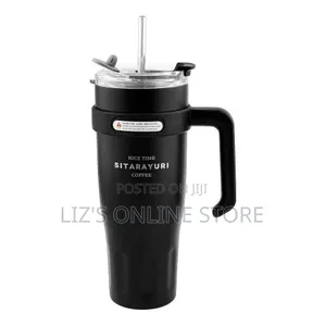 1200ml Stainless Steel Insulated Tumbler With Lid, 2 Straws