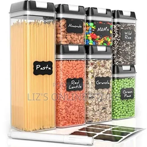 Airtight Food Storage Containers 7-Piece Pantry Organization Canister