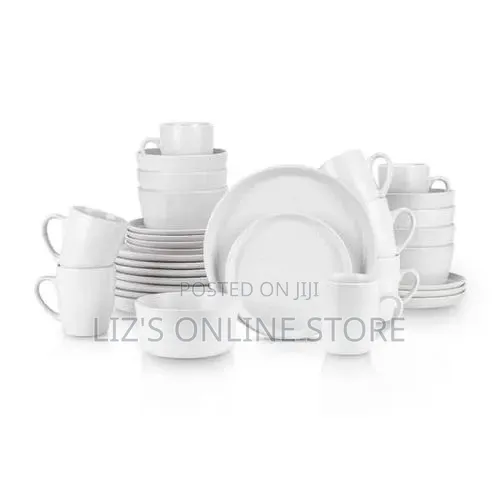24-Piece Round Ceramic Tableware Dinnerware Set