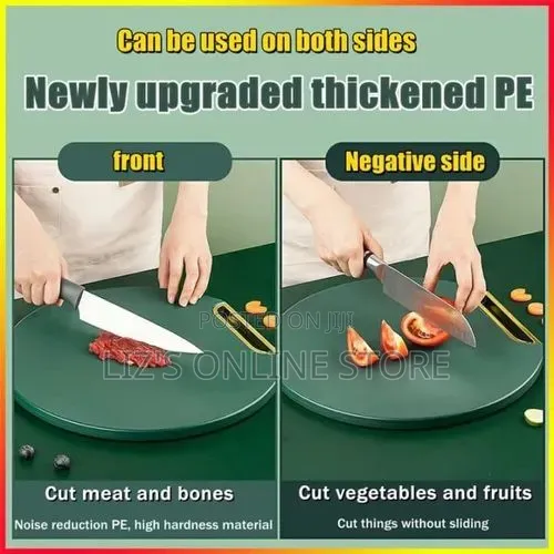 Double Sided Non-Slip Anti-Mold Chopping Board Round