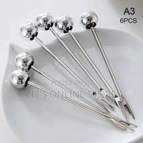 Stainless Steel Dessert Forks With Storage Jar