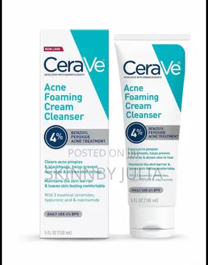 Cerave Acne Foaming Cream Cleanser - 4% Benzoyl Peroxide (150ml