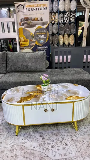Luxury Oval Table With Floral Glass Top and Storage Perfect for Home