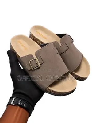 Crossed Strap Men’S Sandals-Black