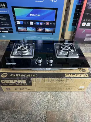 Geepas Inbuilt Gas Burner,Auto Ignition,Strong Glass,2years Warranty.