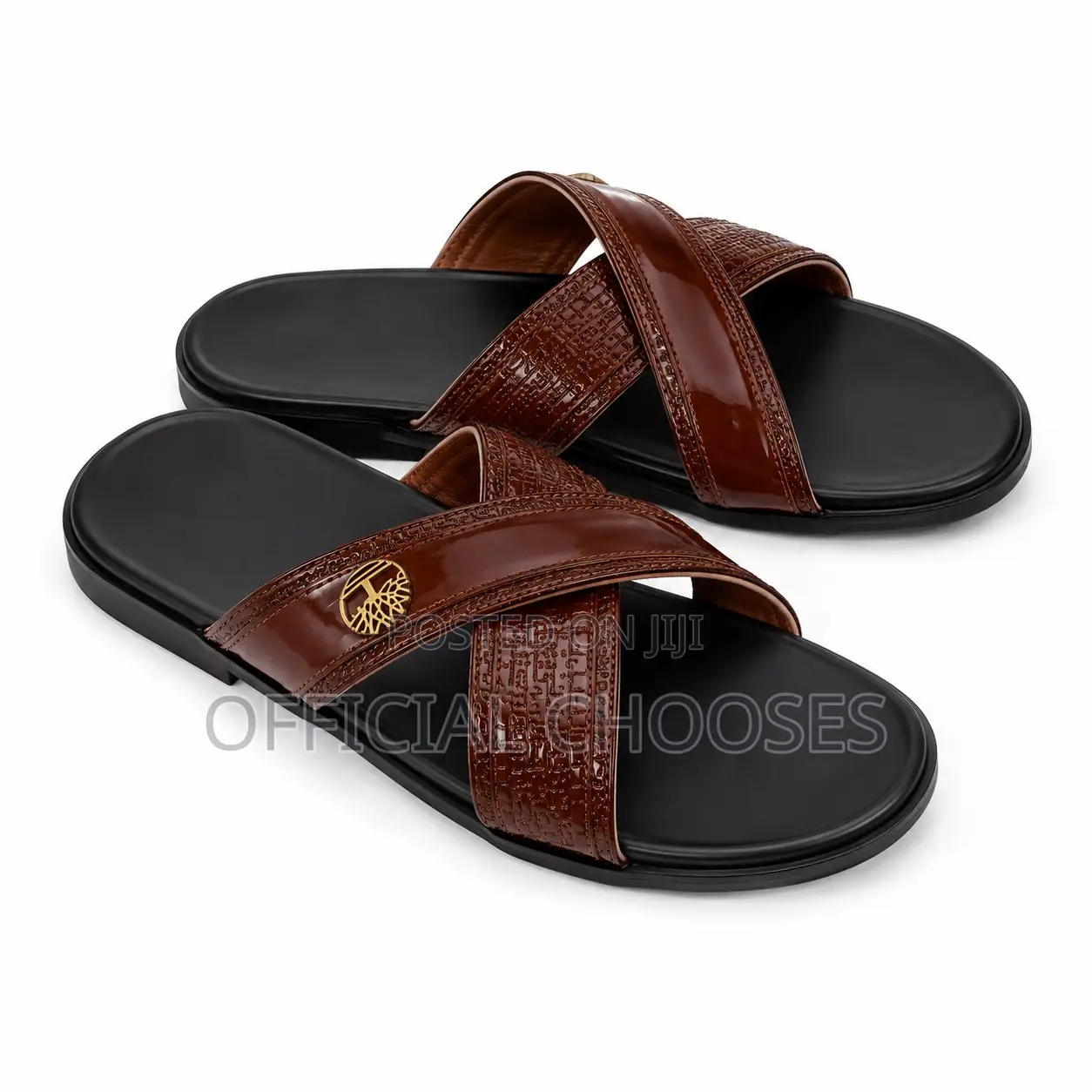 Men's Slip-on Crisscross Strap Sandals for Outdoor Walks.