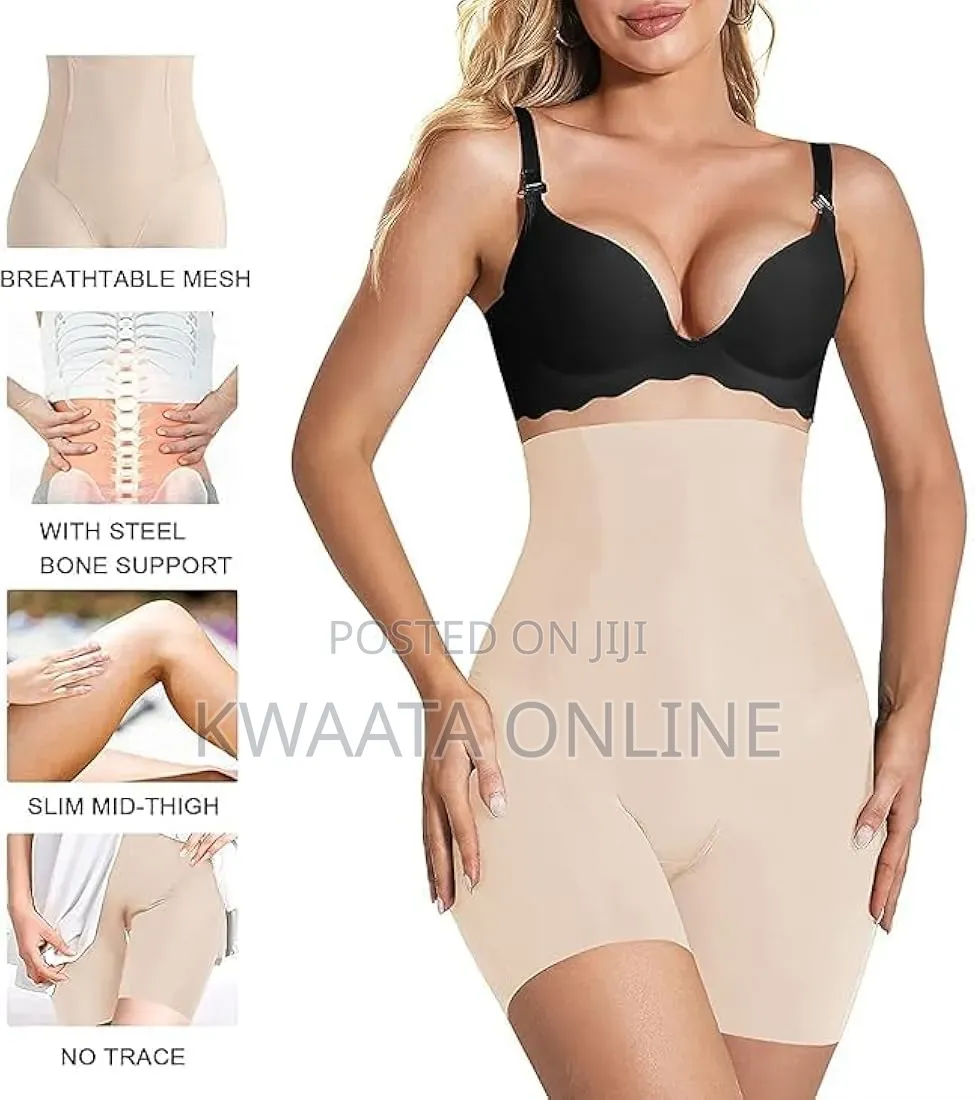 Womens Stretch Seamless Shapewear High Waist Tummy Thighs Body Shaper
