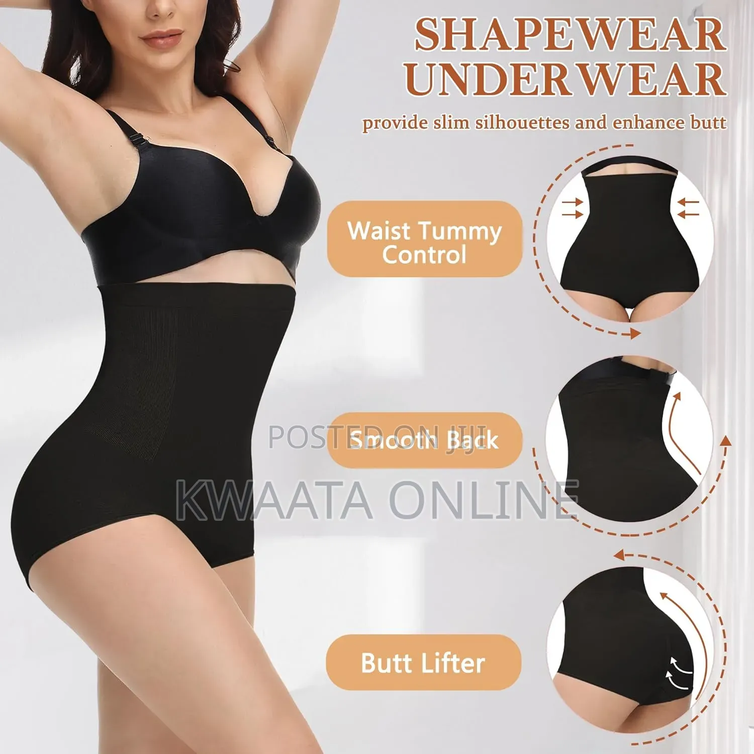Tummy Control Shapewear Women High Waisted Body Shaper Seamless Briefs