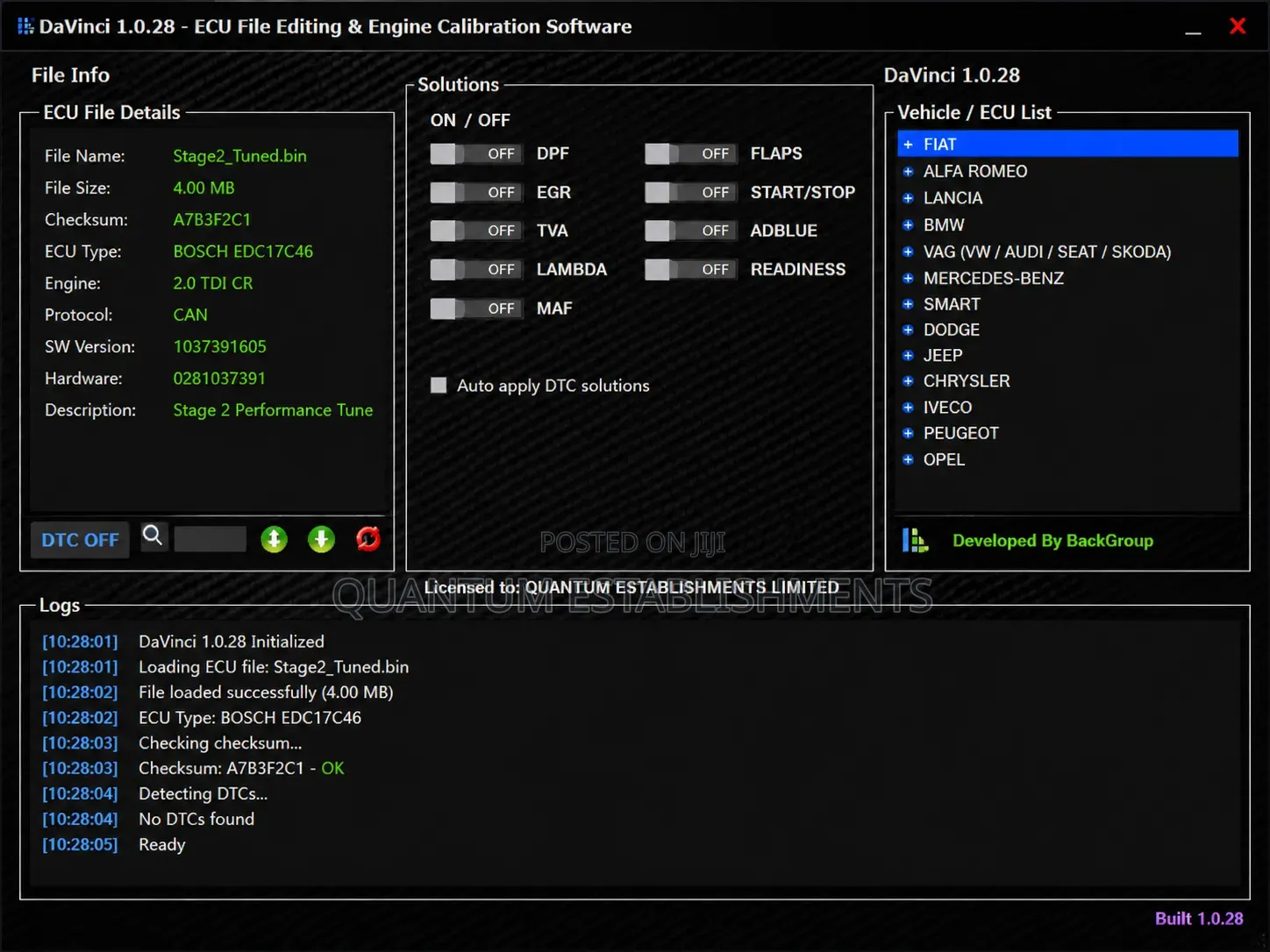 Davinci 1.0.28 | Ecu File Editing and Engine Calibration Software