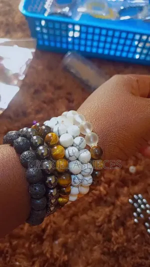 Lava, Black Onyx, Tiger Eye, Love Bead