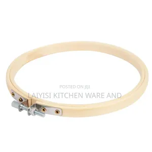 Wooden Round Embroidery Hoops Frames Screw Set Of 5new